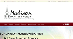 Desktop Screenshot of madisonbc.org